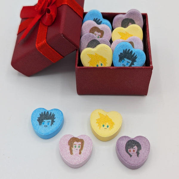 One Dozen FF7 Valentine's Day Candy Hearts